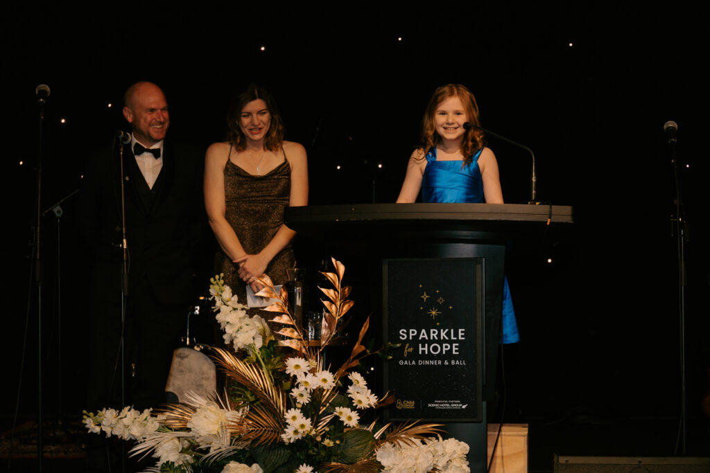 Indi and family at Sparkle for Hope 2025